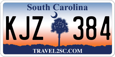 SC license plate KJZ384