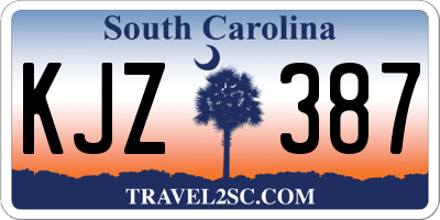 SC license plate KJZ387