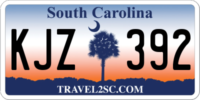 SC license plate KJZ392