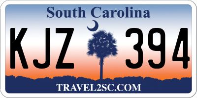 SC license plate KJZ394