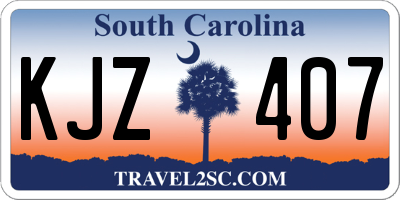 SC license plate KJZ407