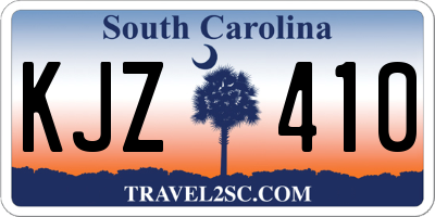 SC license plate KJZ410