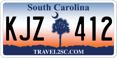 SC license plate KJZ412
