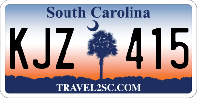 SC license plate KJZ415
