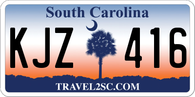 SC license plate KJZ416