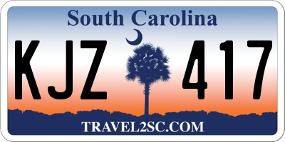 SC license plate KJZ417