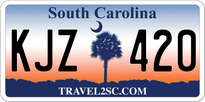 SC license plate KJZ420