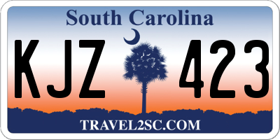 SC license plate KJZ423