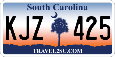 SC license plate KJZ425