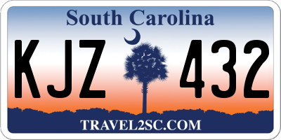SC license plate KJZ432