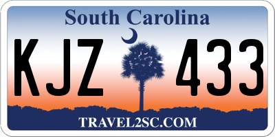 SC license plate KJZ433