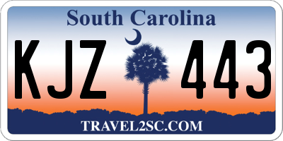SC license plate KJZ443
