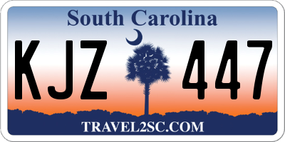 SC license plate KJZ447