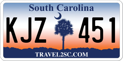 SC license plate KJZ451