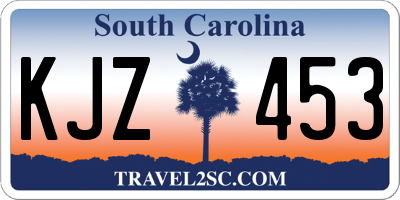 SC license plate KJZ453
