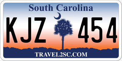 SC license plate KJZ454