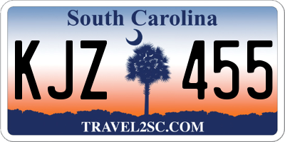 SC license plate KJZ455