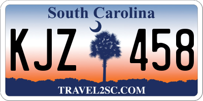 SC license plate KJZ458
