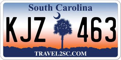 SC license plate KJZ463