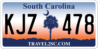 SC license plate KJZ478