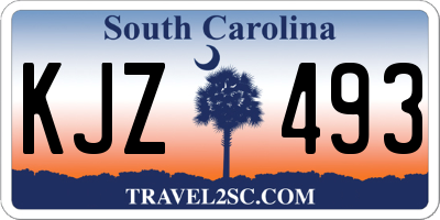 SC license plate KJZ493