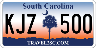 SC license plate KJZ500