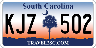 SC license plate KJZ502