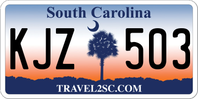 SC license plate KJZ503