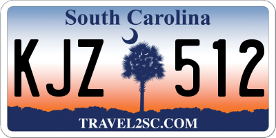 SC license plate KJZ512