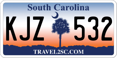 SC license plate KJZ532