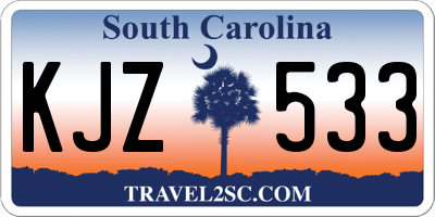 SC license plate KJZ533