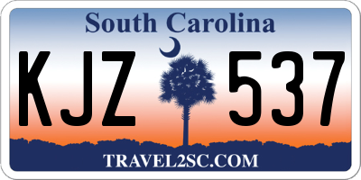 SC license plate KJZ537