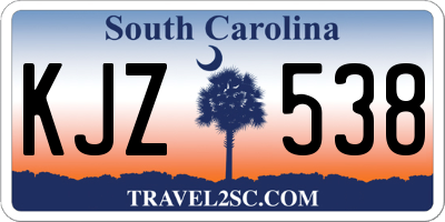 SC license plate KJZ538