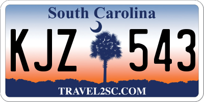 SC license plate KJZ543