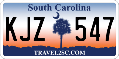 SC license plate KJZ547