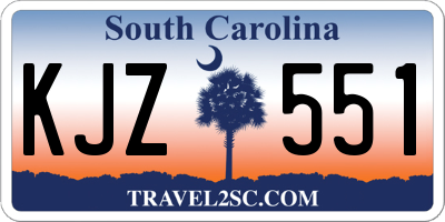 SC license plate KJZ551