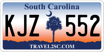 SC license plate KJZ552