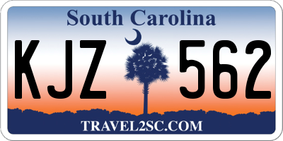 SC license plate KJZ562