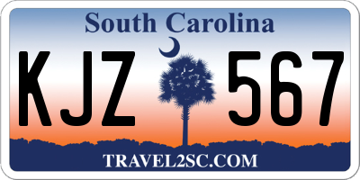 SC license plate KJZ567