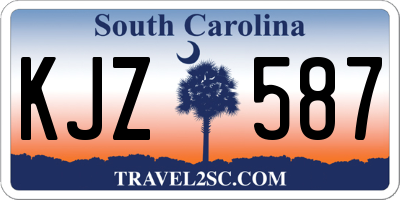 SC license plate KJZ587