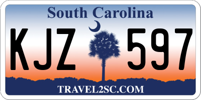SC license plate KJZ597