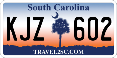 SC license plate KJZ602