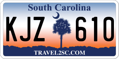 SC license plate KJZ610