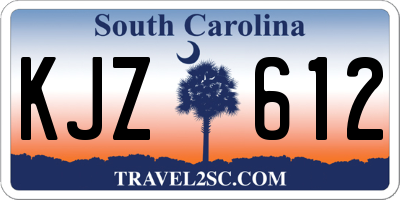 SC license plate KJZ612