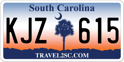 SC license plate KJZ615
