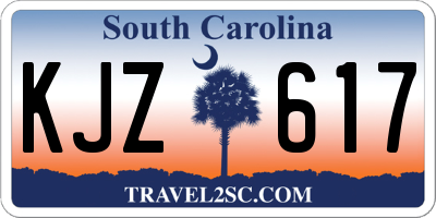 SC license plate KJZ617