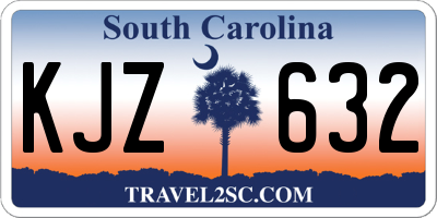 SC license plate KJZ632