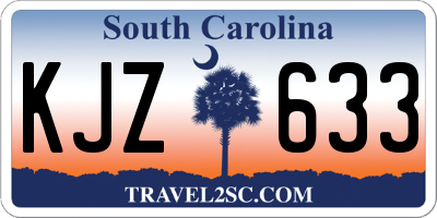 SC license plate KJZ633