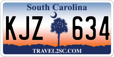 SC license plate KJZ634