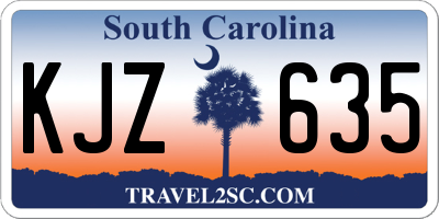 SC license plate KJZ635